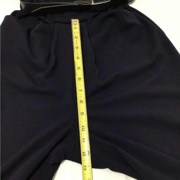 Calvin Klein Sleeveless Crew Neck Belted Scuba Crepe Crop Jumpsuit Size 2 - Picture 8 of 13